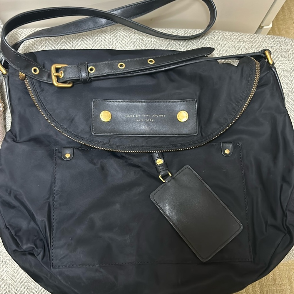 Marc by Marc Jacobs large black neoprene crossbody bag